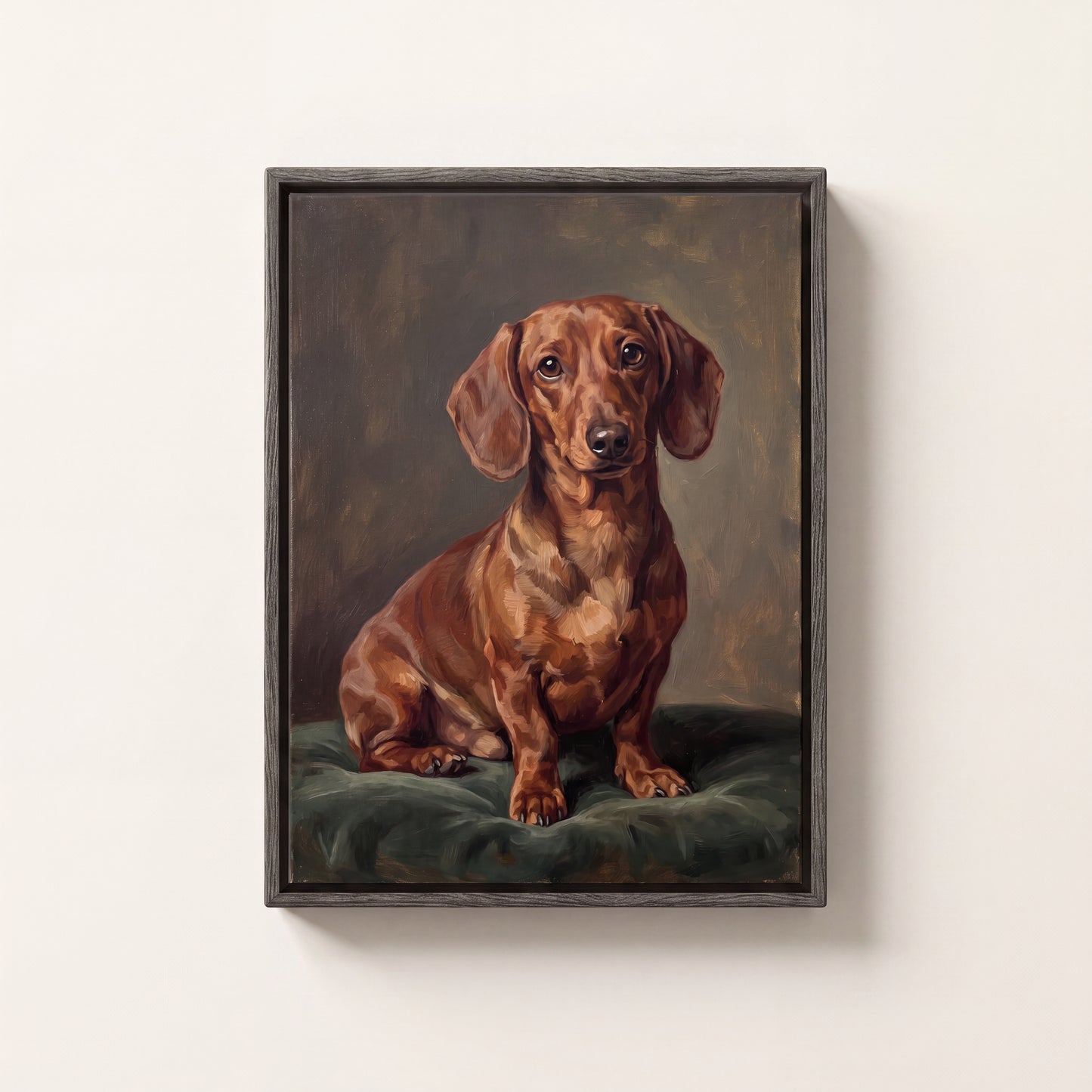 Custom Hand-Painted Pet Portrait - Classic Realism Oil on Canvas