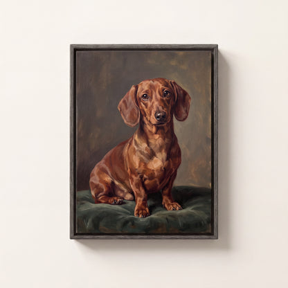 Custom Hand-Painted Pet Portrait - Classic Realism Oil on Canvas