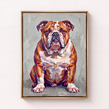 Custom Hand-Painted Pet Portrait - Classic Realism Oil on Canvas