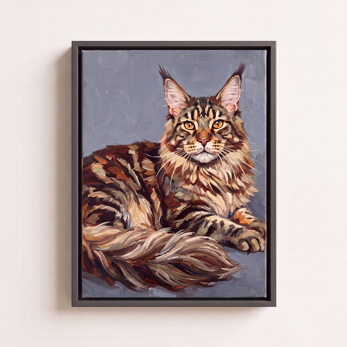 Custom Hand-Painted Pet Portrait - Classic Realism Oil on Canvas