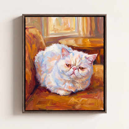 Custom Hand-Painted Pet Portrait - Classic Realism Oil on Canvas